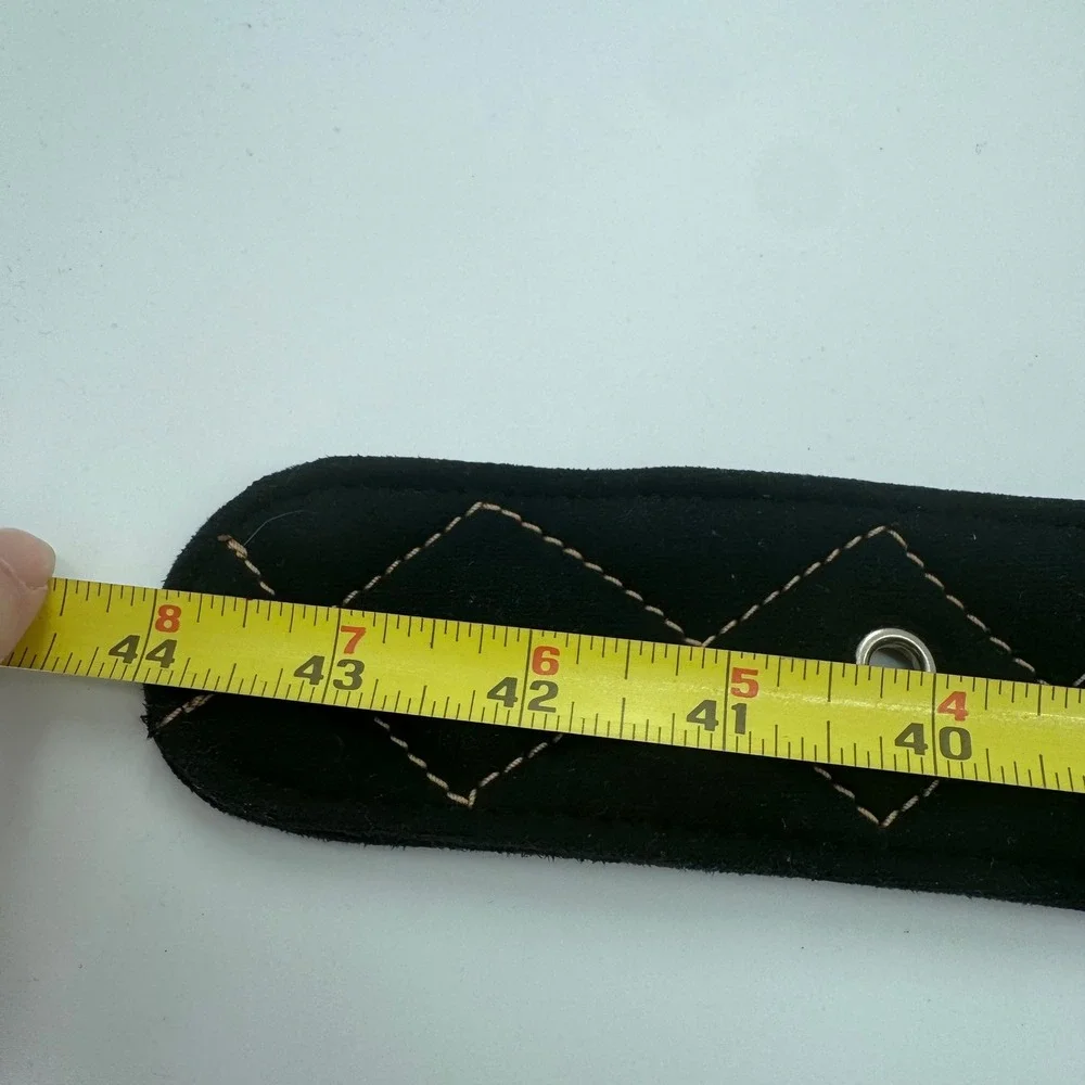 Equine Couture Quilted Suede Belt Black Tan Equestrian 85440BLT Size‎ M